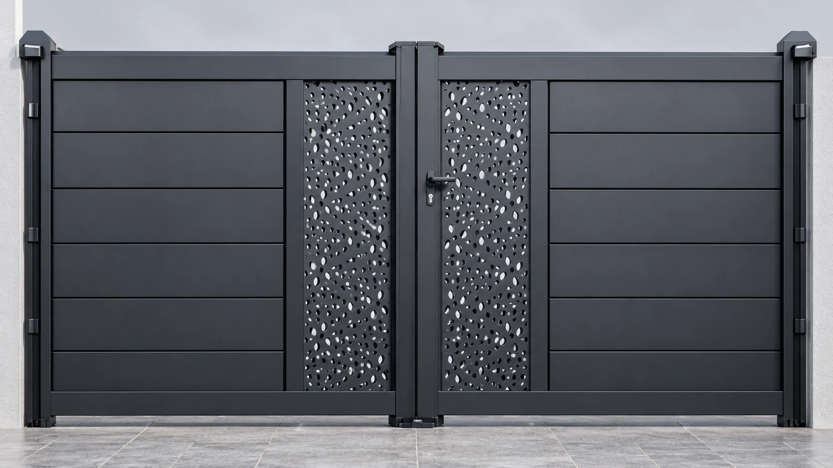 Industrial Heavy Compound Security Gate