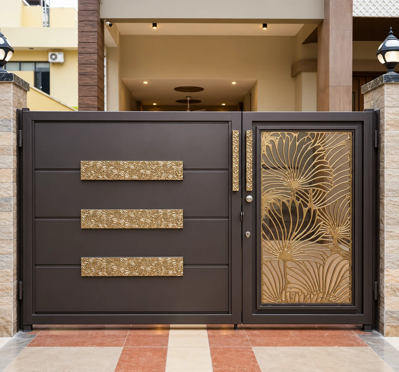 Contemporary Sliding Driveway Gate