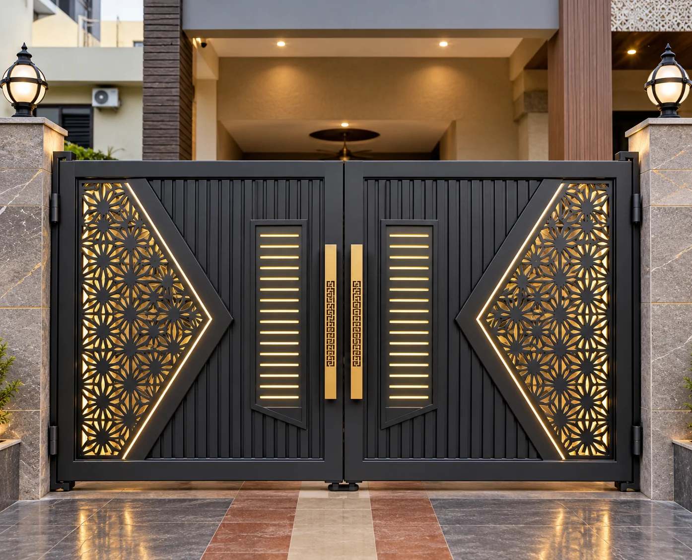 Perforated Metal Accent Gate
